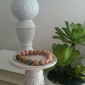 Diffusing bracelet with Ocean Agate